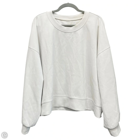 Athletic Sweatshirt Crewneck By Lululemon In Grey, Size: 2x