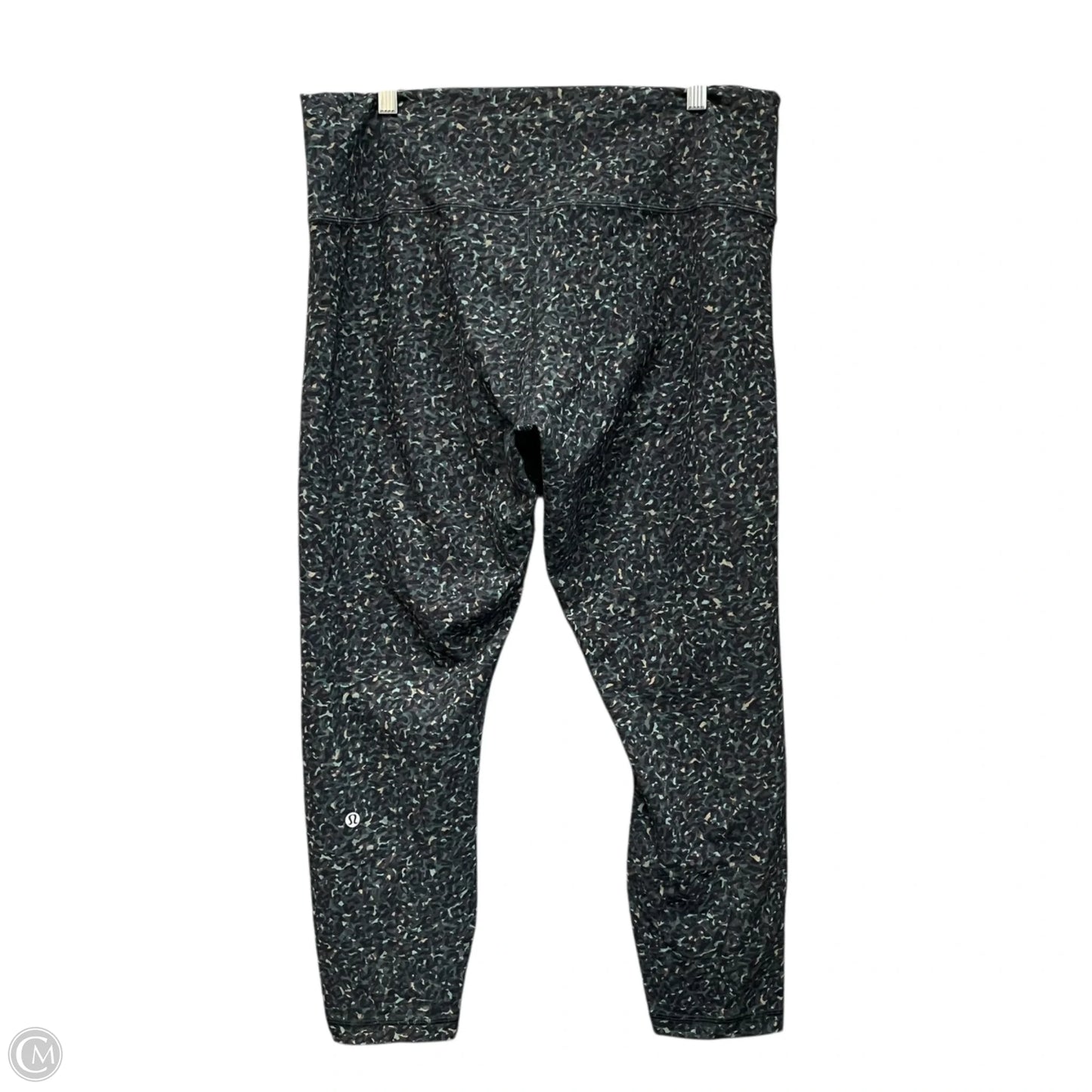 Athletic Capris By Lululemon In Black & Green, Size: 18