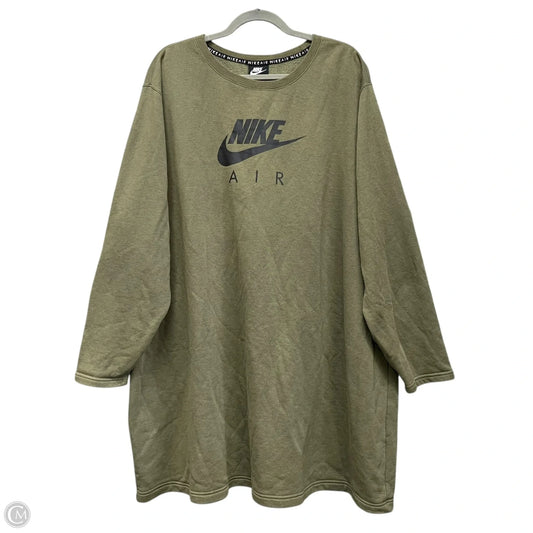 Sweater By Nike In Green, Size: 3x