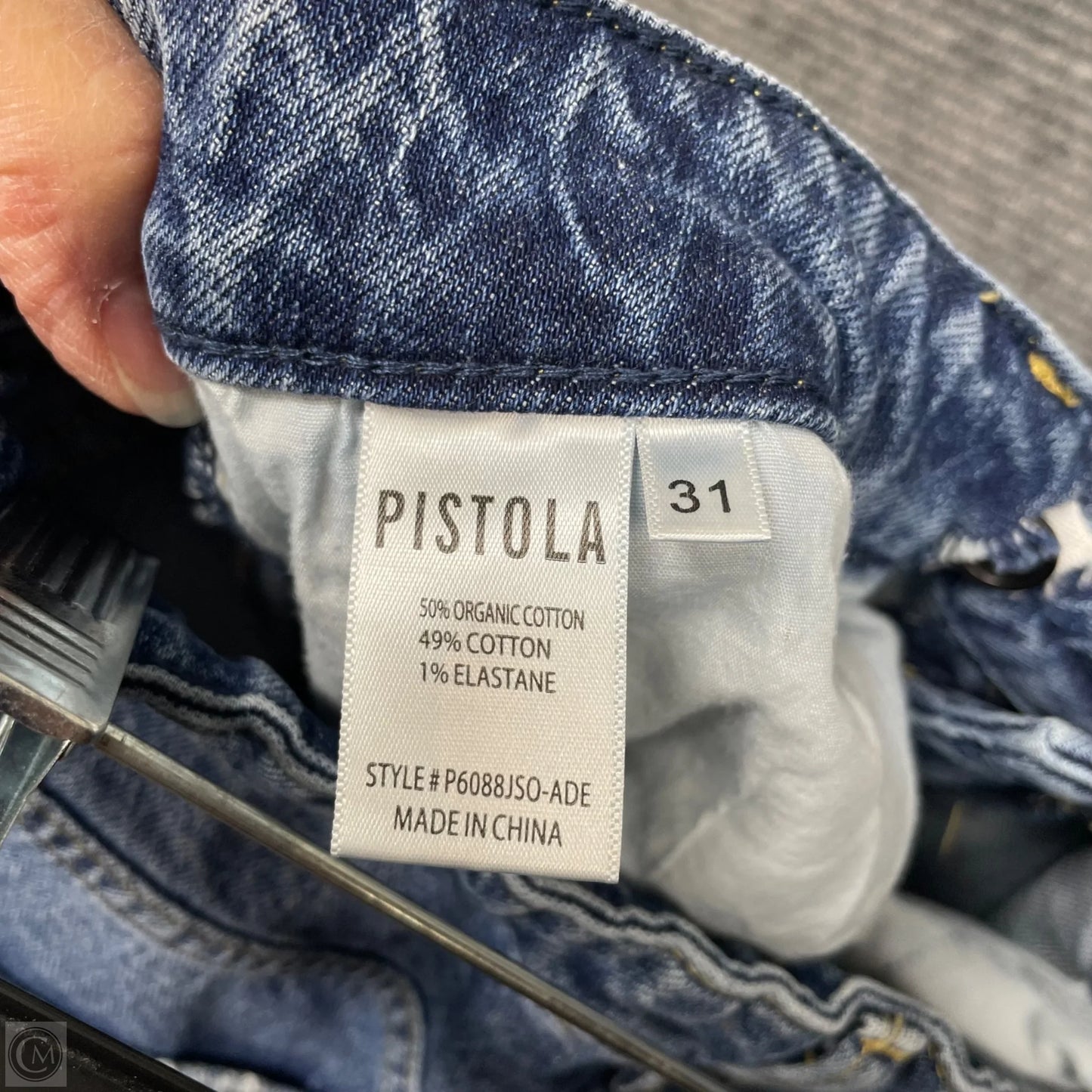 Jeans Cropped By Pistola In Blue Denim, Size: 12