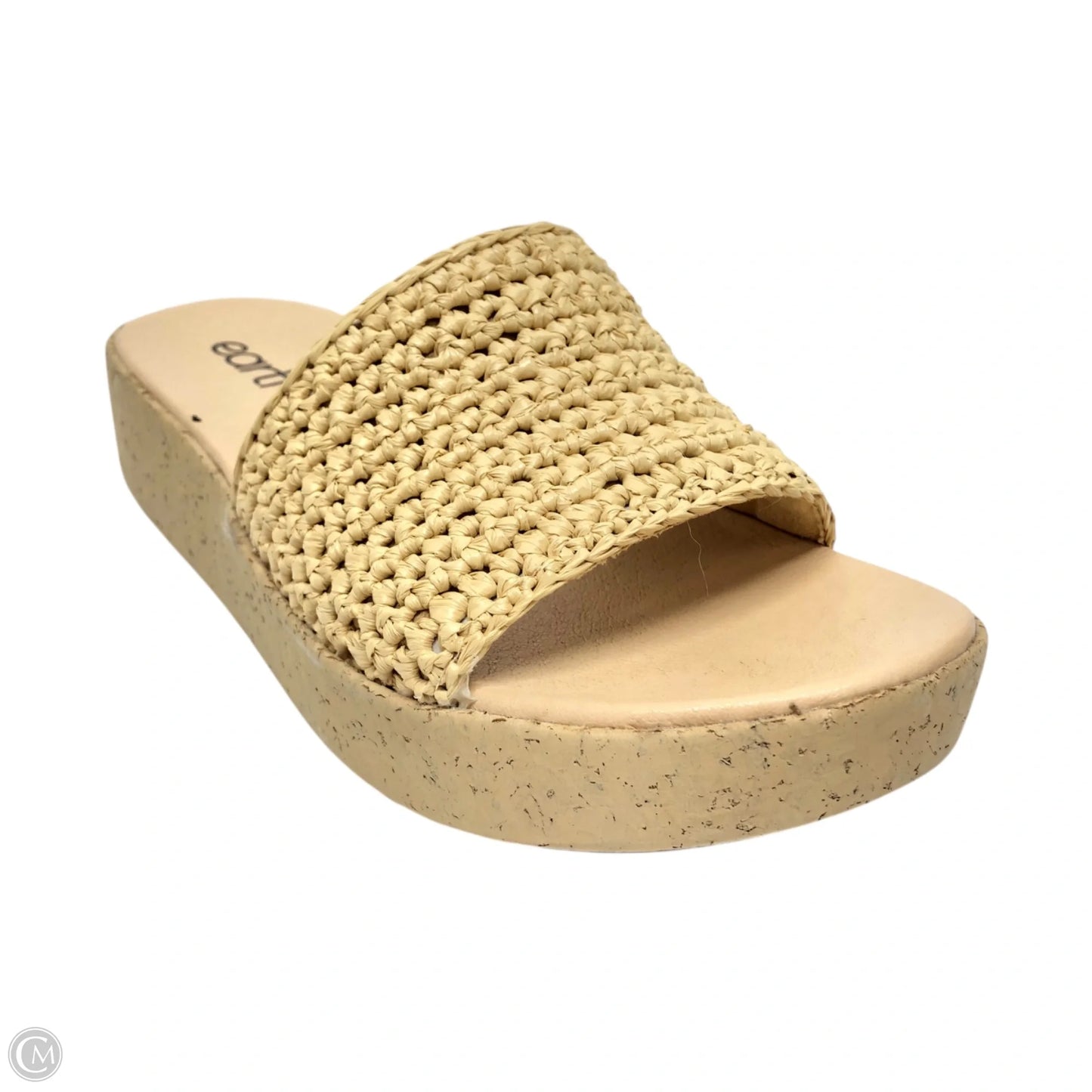 Sandals Heels Platform By Earth In Cream, Size: 6.5