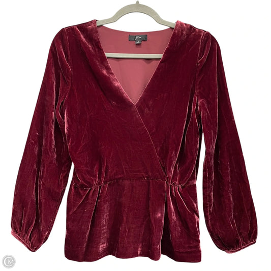 Top Long Sleeve By J. Crew In Maroon, Size: 2