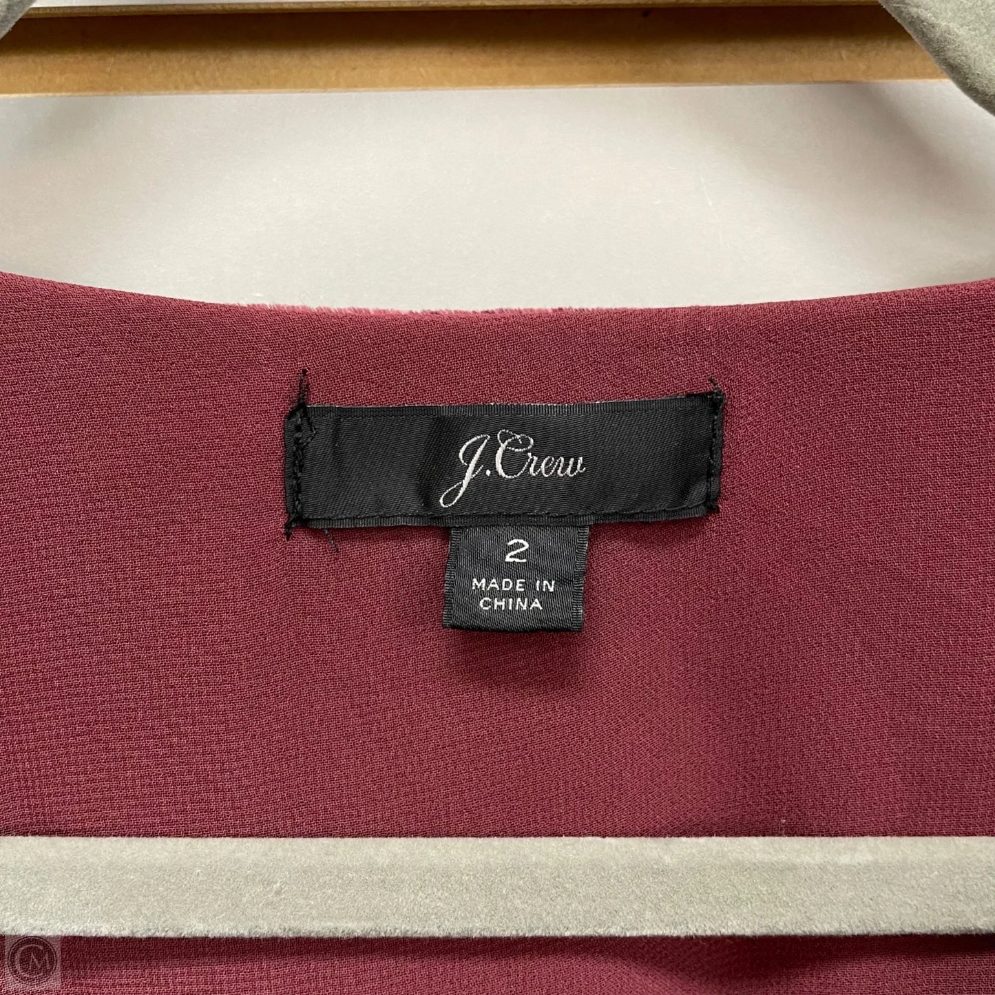 Top Long Sleeve By J. Crew In Maroon, Size: 2