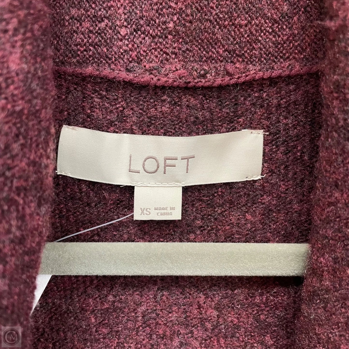 Sweater Cardigan By Loft In Purple, Size: Xs