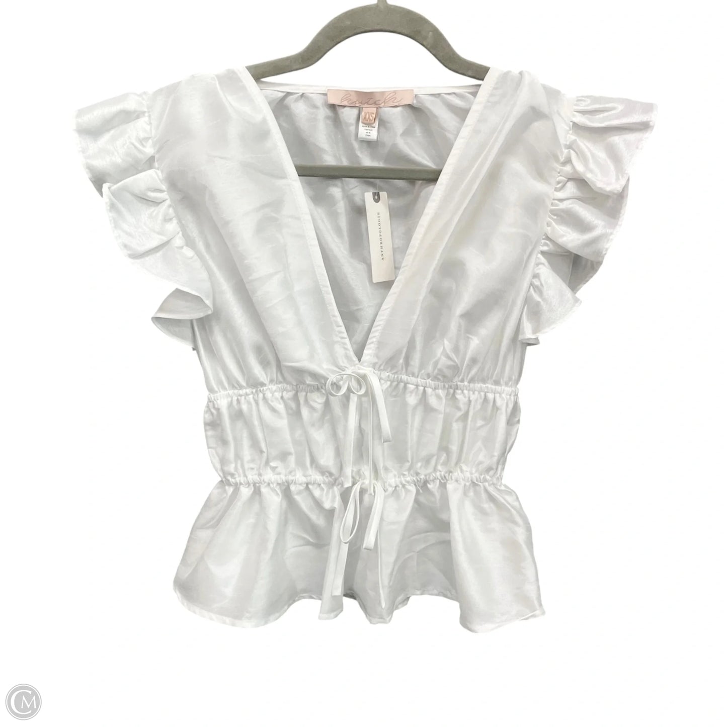 Top Short Sleeve By Hutch In White, Size: Xxs