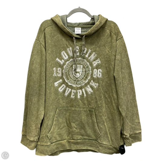 Sweatshirt Hoodie By Pink In Green, Size: L