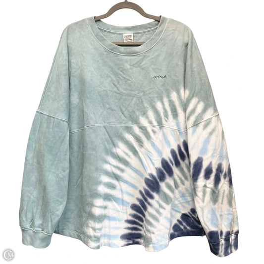 Sweatshirt Crewneck By Pink In Blue & Green, Size: Xl