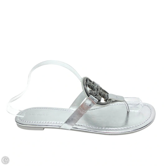 Sandals Designer By Tory Burch In Grey, Size: 10