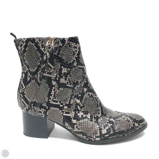 Boots Ankle Heels By Old Navy In Snakeskin Print, Size: 8