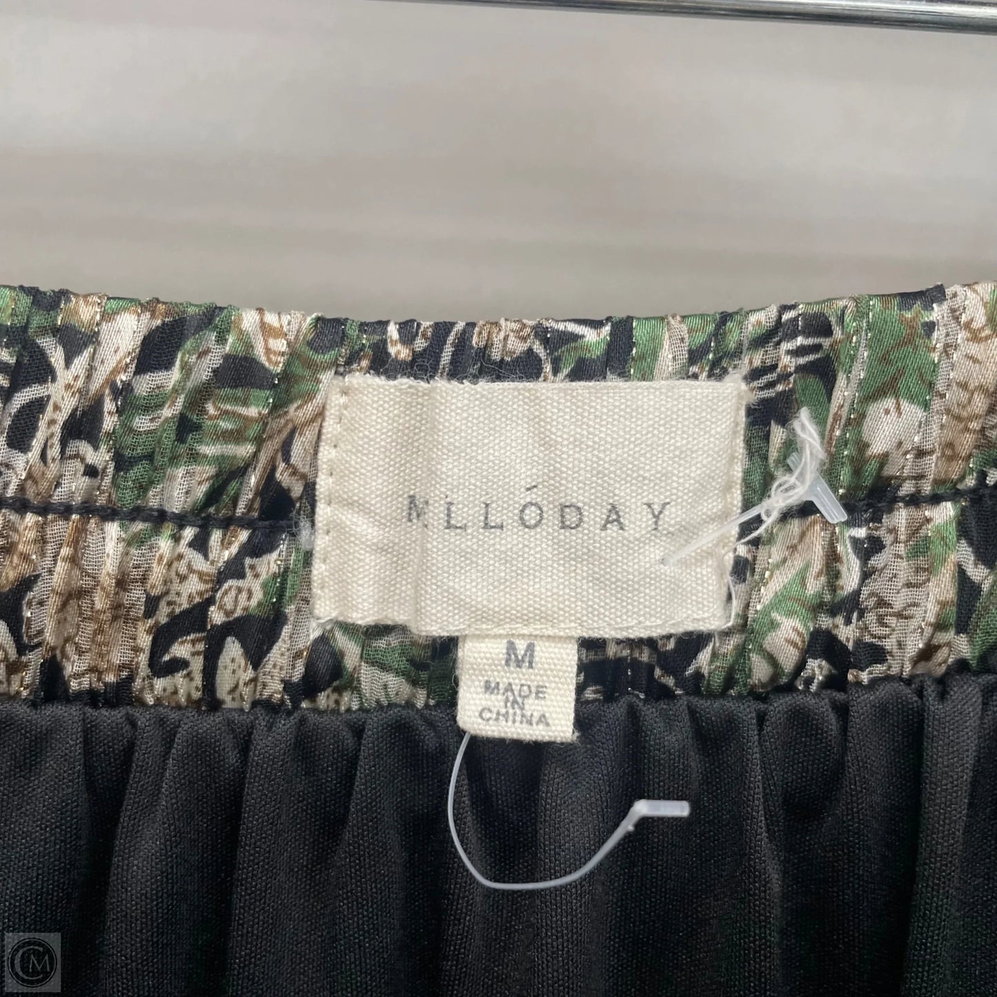 Skirt Midi By Melloday In Green & Tan, Size: M
