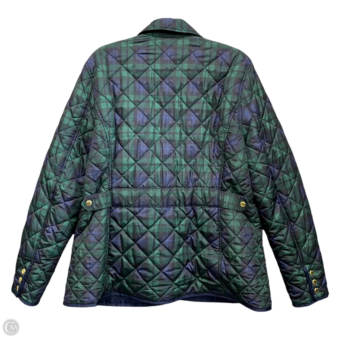 Jacket Puffer & Quilted By Crown And Ivy In Blue & Green, Size: Xxl