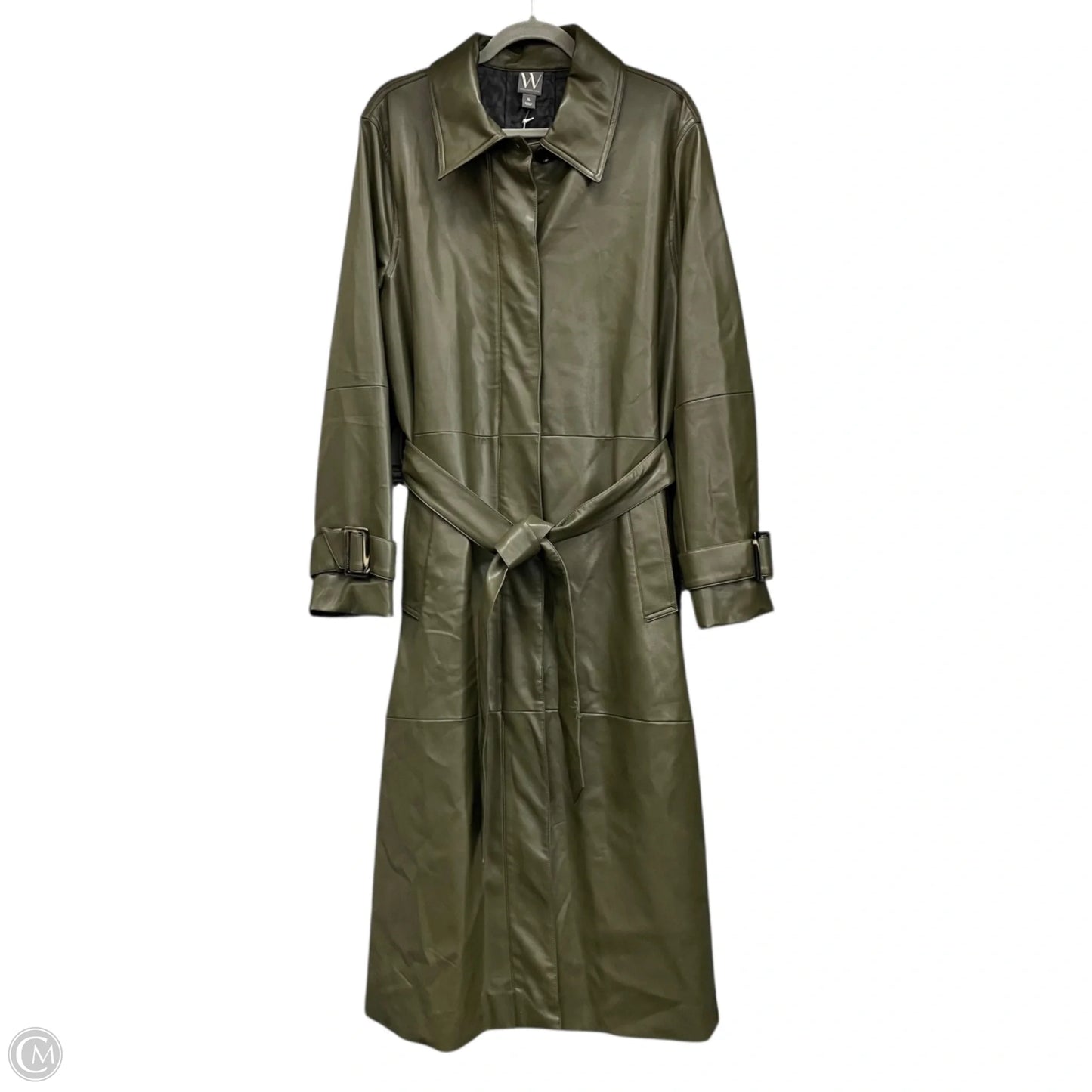 Coat Trench Coat By Worthington In Green, Size: Xl
