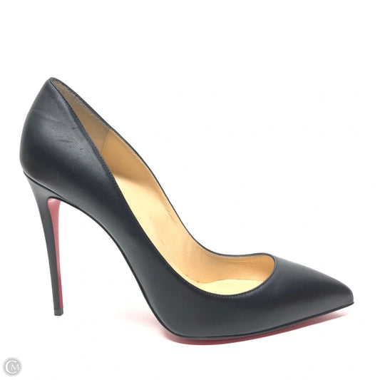 Shoes Luxury Designer By Christian Louboutin In Black & Red, Size: 10.5