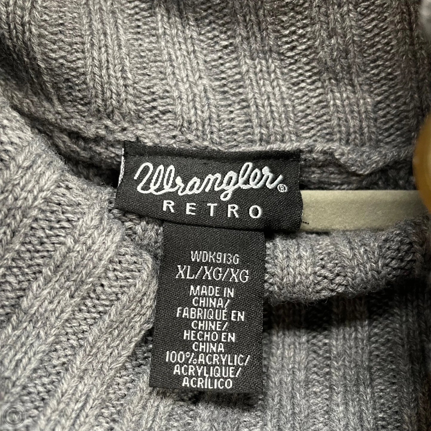 Sweater Short Sleeve By Wrangler In Grey, Size: Xl