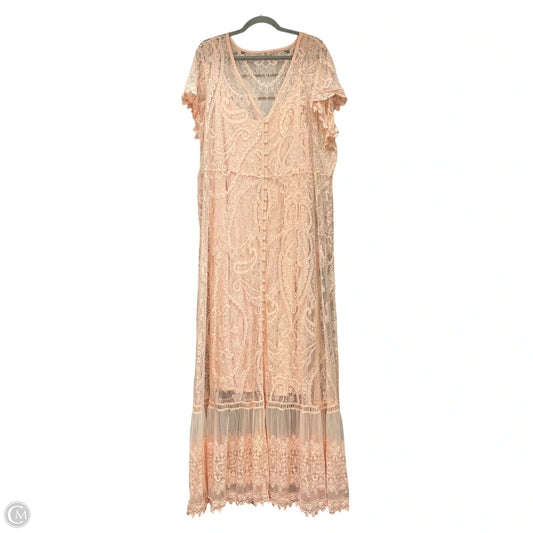 Dress Casual Maxi By Torrid In Peach, Size: 26
