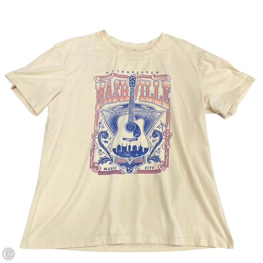 Top Short Sleeve Basic By Cmf In Cream, Size: M