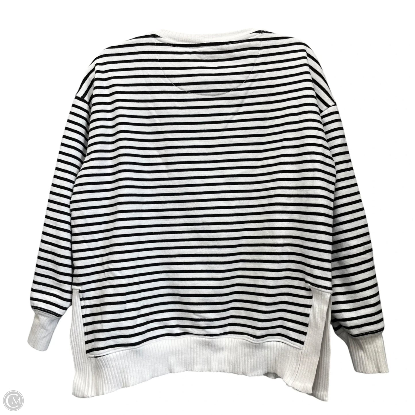 Sweatshirt Crewneck By C And C In Black & White, Size: M