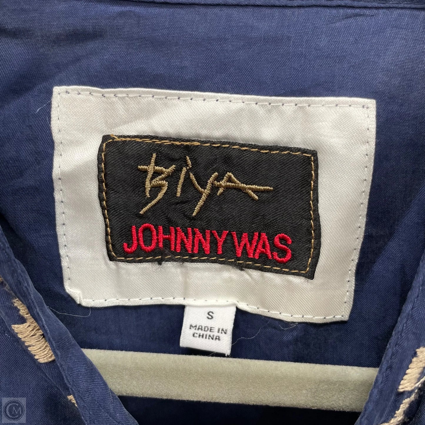 Top Long Sleeve By Johnny Was In Blue, Size: S