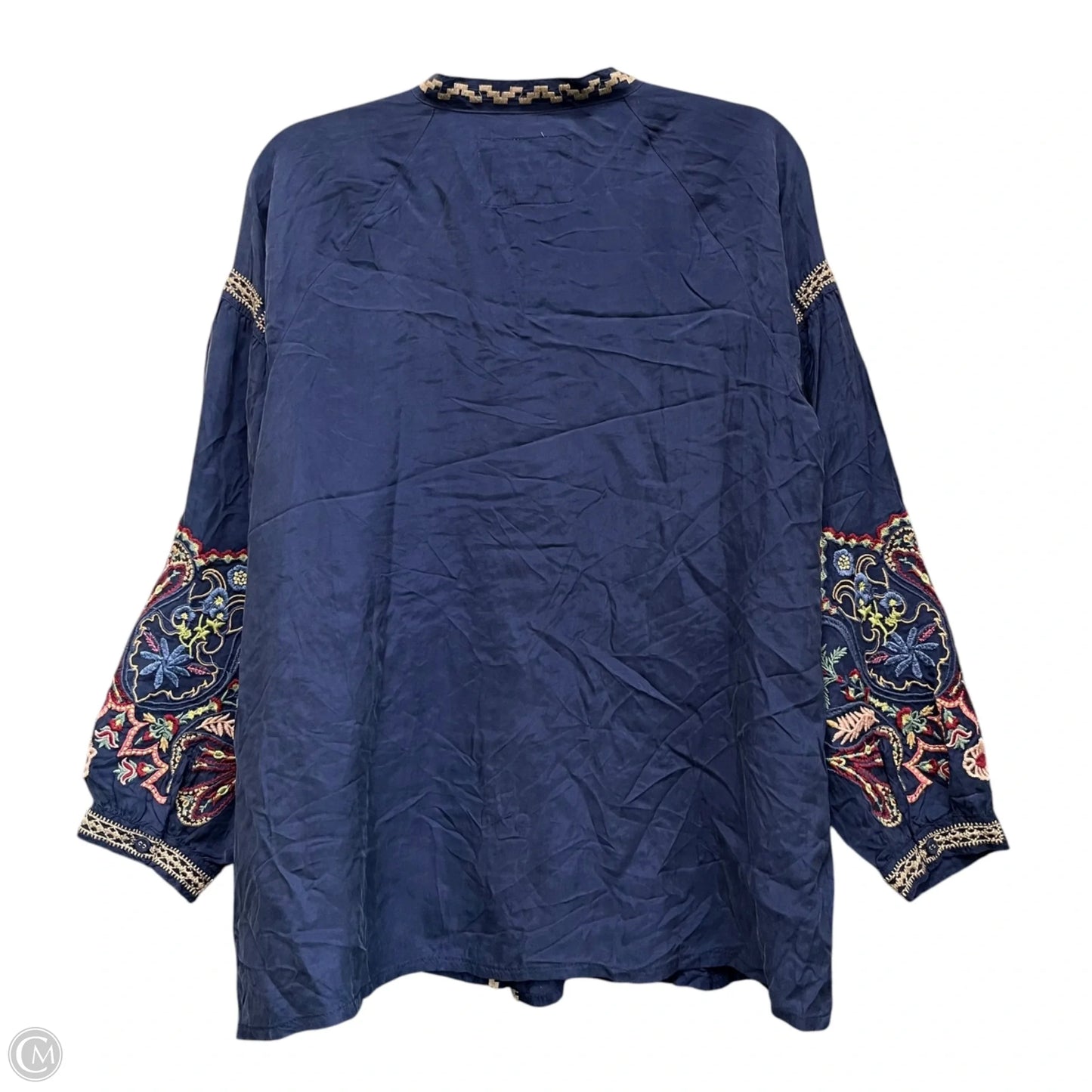 Top Long Sleeve By Johnny Was In Blue, Size: S
