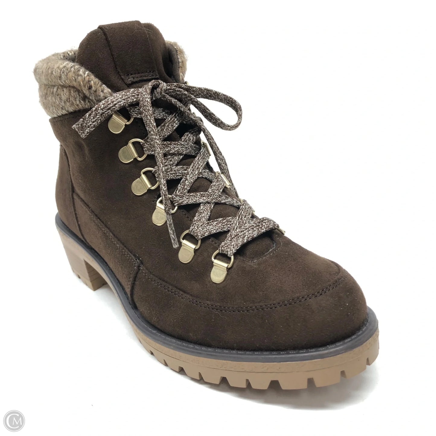 Boots Ankle Heels By True Craft In Brown, Size: 8.5