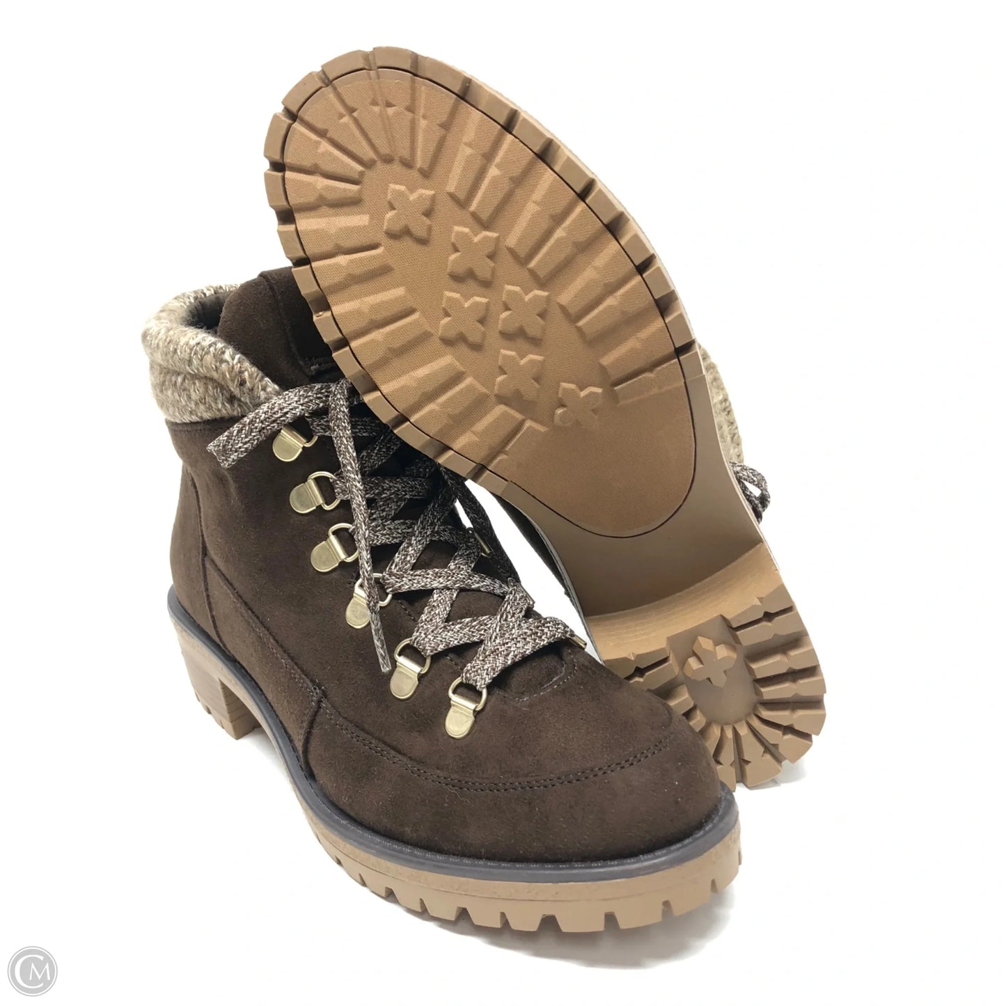 Boots Ankle Heels By True Craft In Brown, Size: 8.5