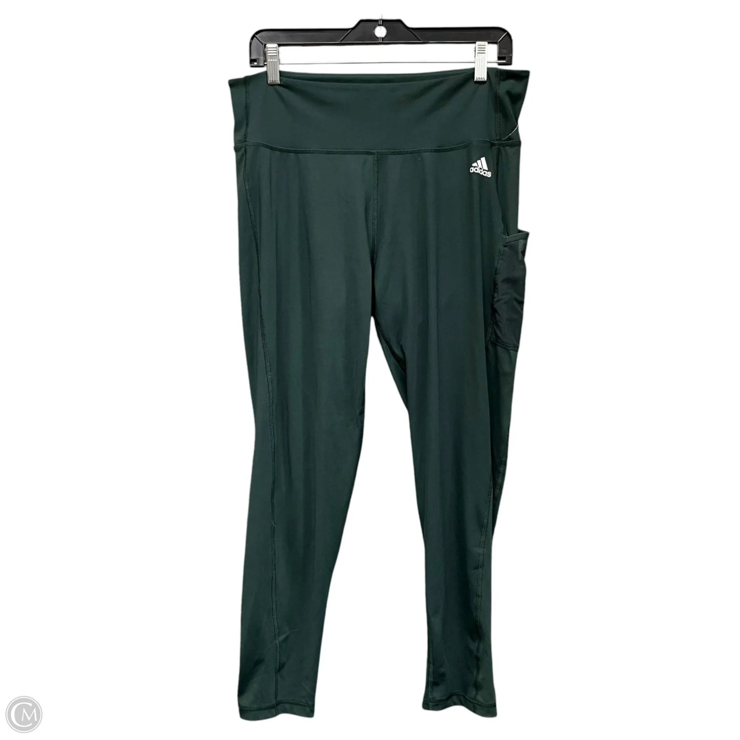 Athletic Leggings By Adidas In Green, Size: Xl