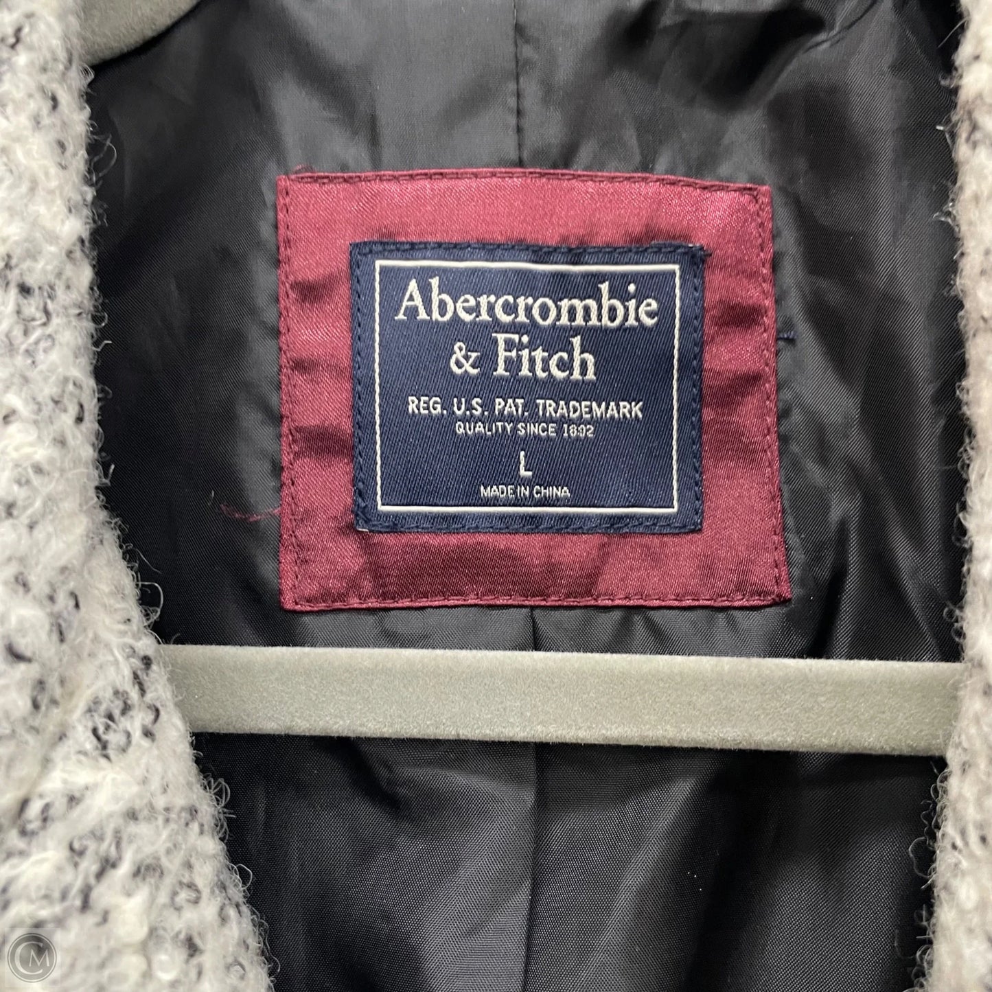 Coat Wool By Abercrombie And Fitch In Grey, Size: L