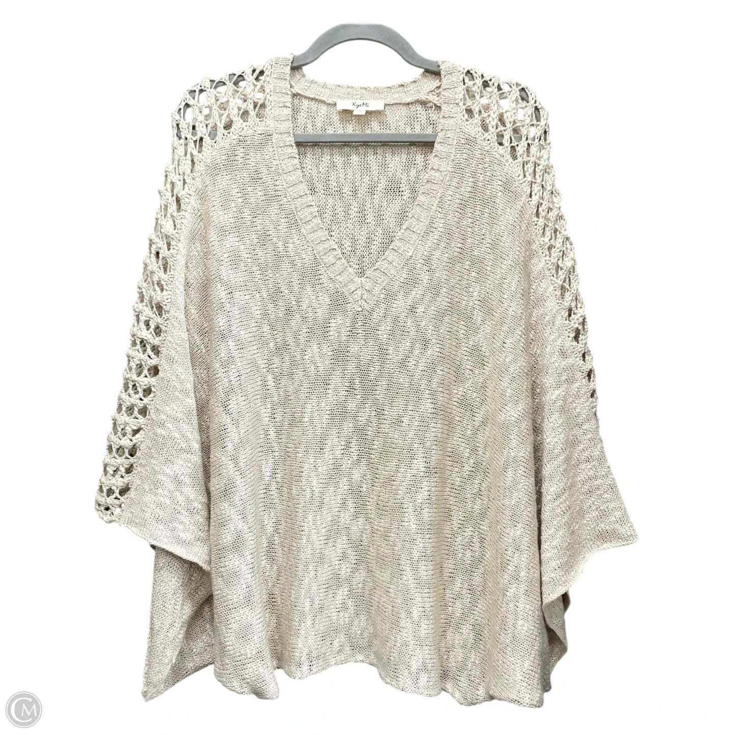 Sweater Short Sleeve By Clothes Mentor In Beige, Size: M