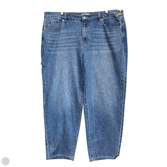 Jeans Straight By Cece In Blue Denim, Size: 18
