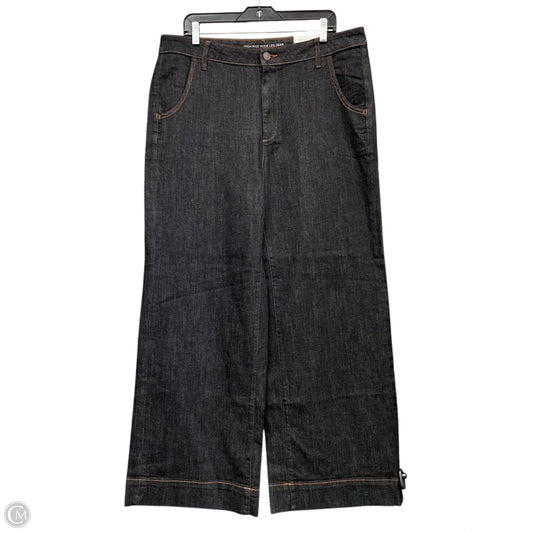 Jeans Wide Leg By Chicos In Black Denim, Size: 16