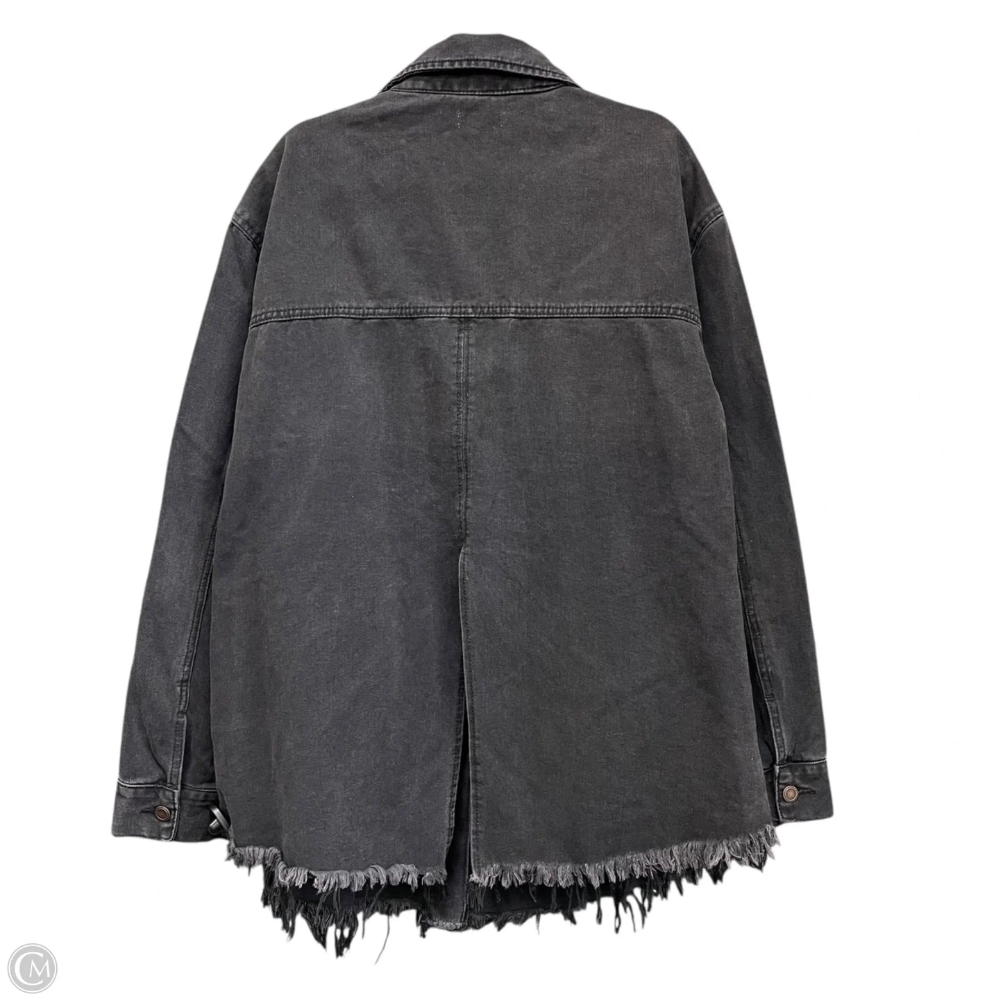 Jacket Shirt By West Bound In Black Denim, Size: 1x