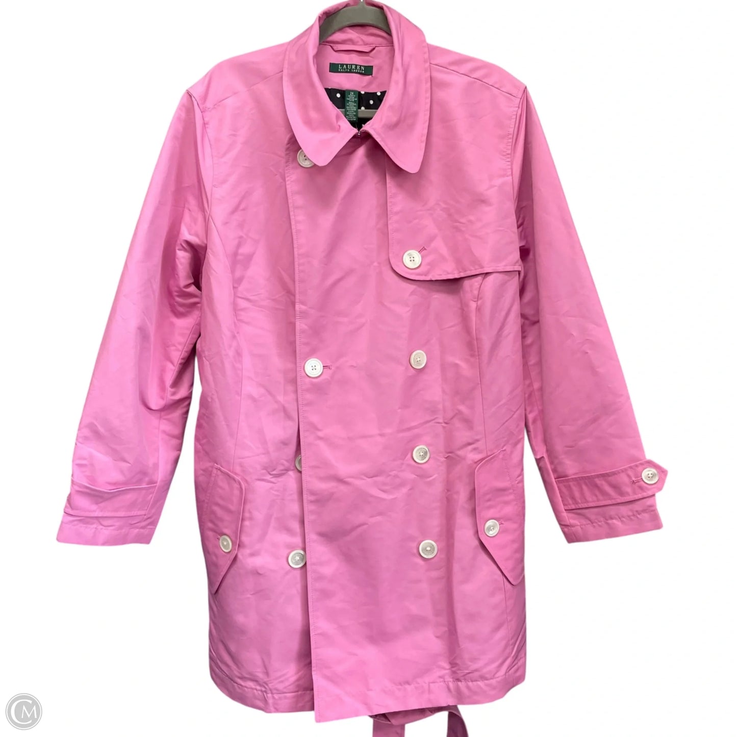 Coat Trench Coat By Lauren Brooke In Pink, Size: 2x