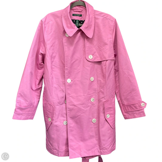 Coat Trench Coat By Lauren Brooke In Pink, Size: 2x