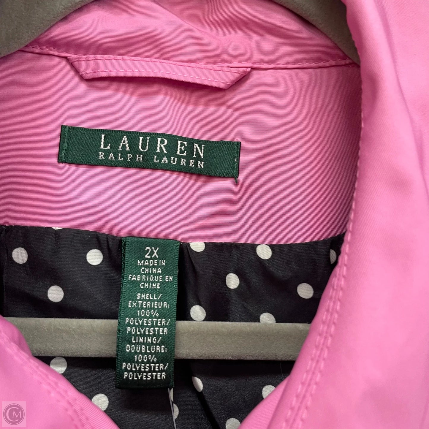 Coat Trench Coat By Lauren Brooke In Pink, Size: 2x