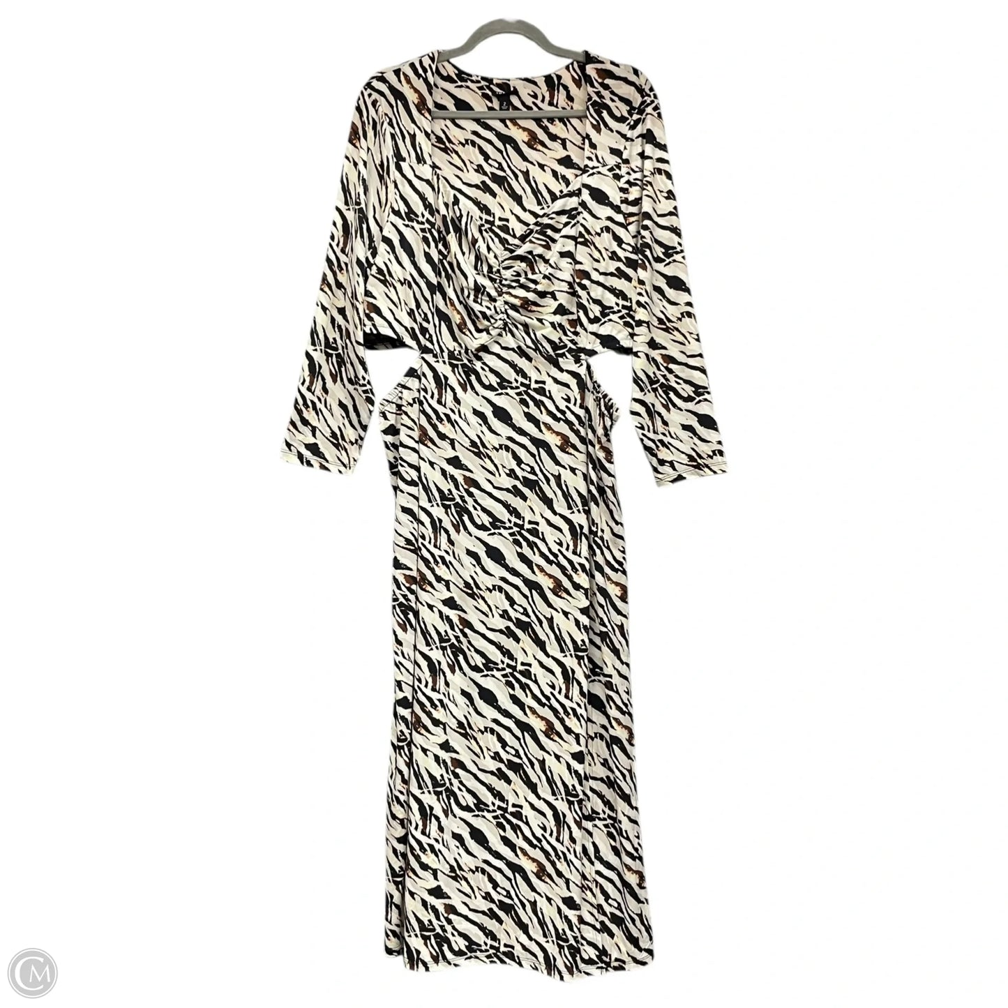 Dress Casual Midi By Torrid In Black & Cream, Size: 2x