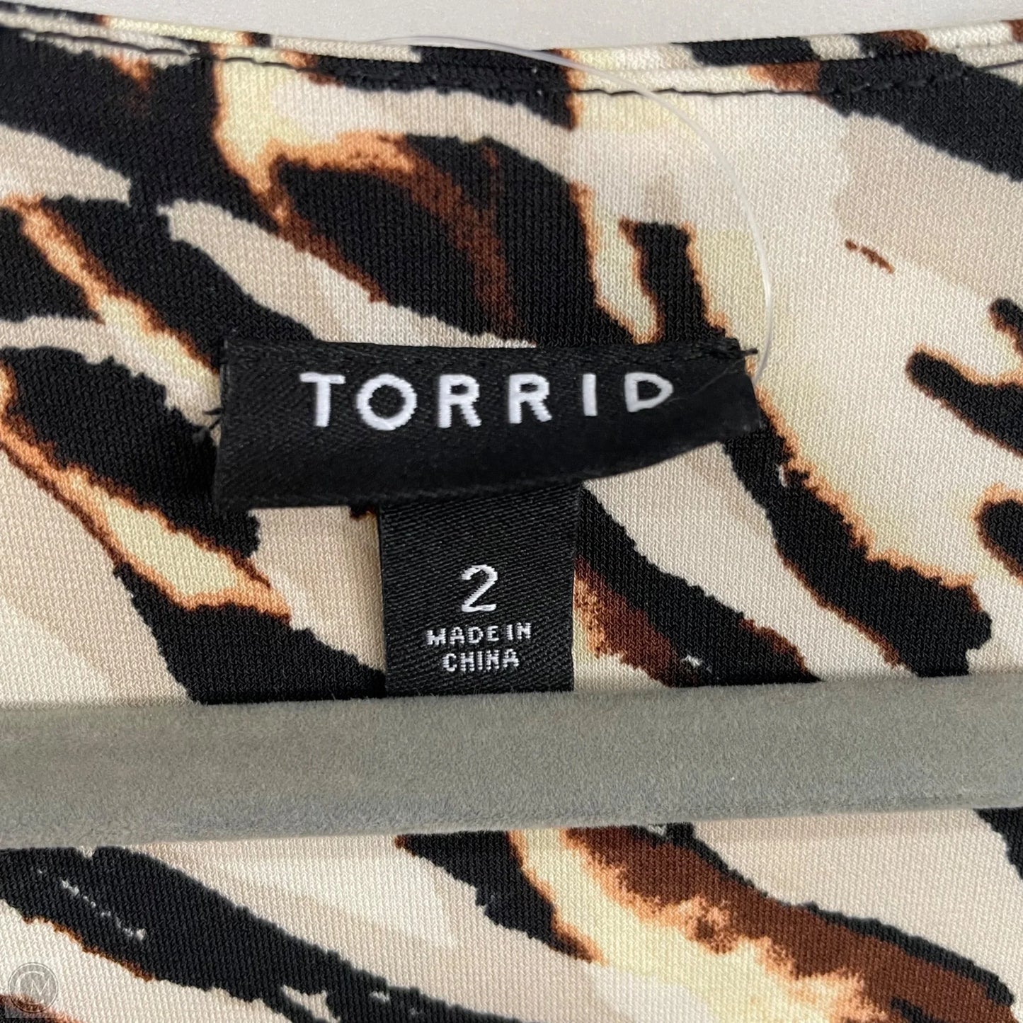 Dress Casual Midi By Torrid In Black & Cream, Size: 2x