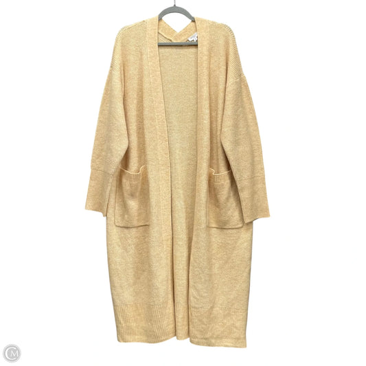 Sweater Cardigan By West Bound In Tan, Size: 1x