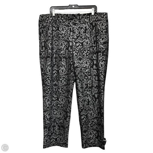 Pants Leggings By Chicos In Black & Grey, Size: 18