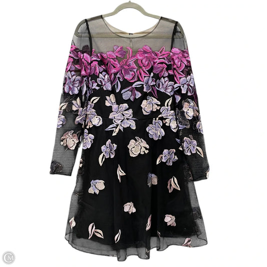 Dress Party Short By Marchesa Notte In Black & Purple, Size: 6