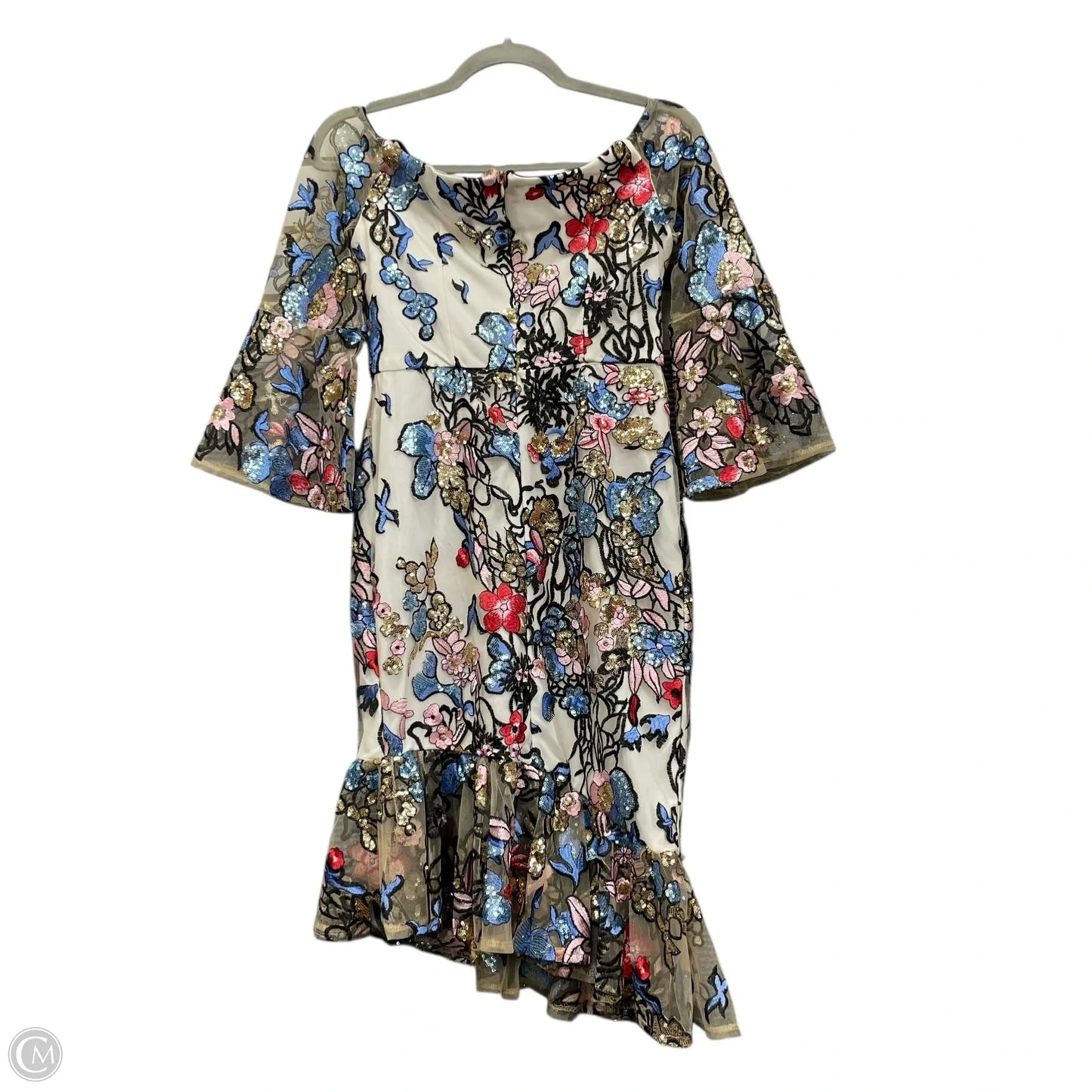Dress Party Short By Alexia Admor In Blue & Cream, Size: 6