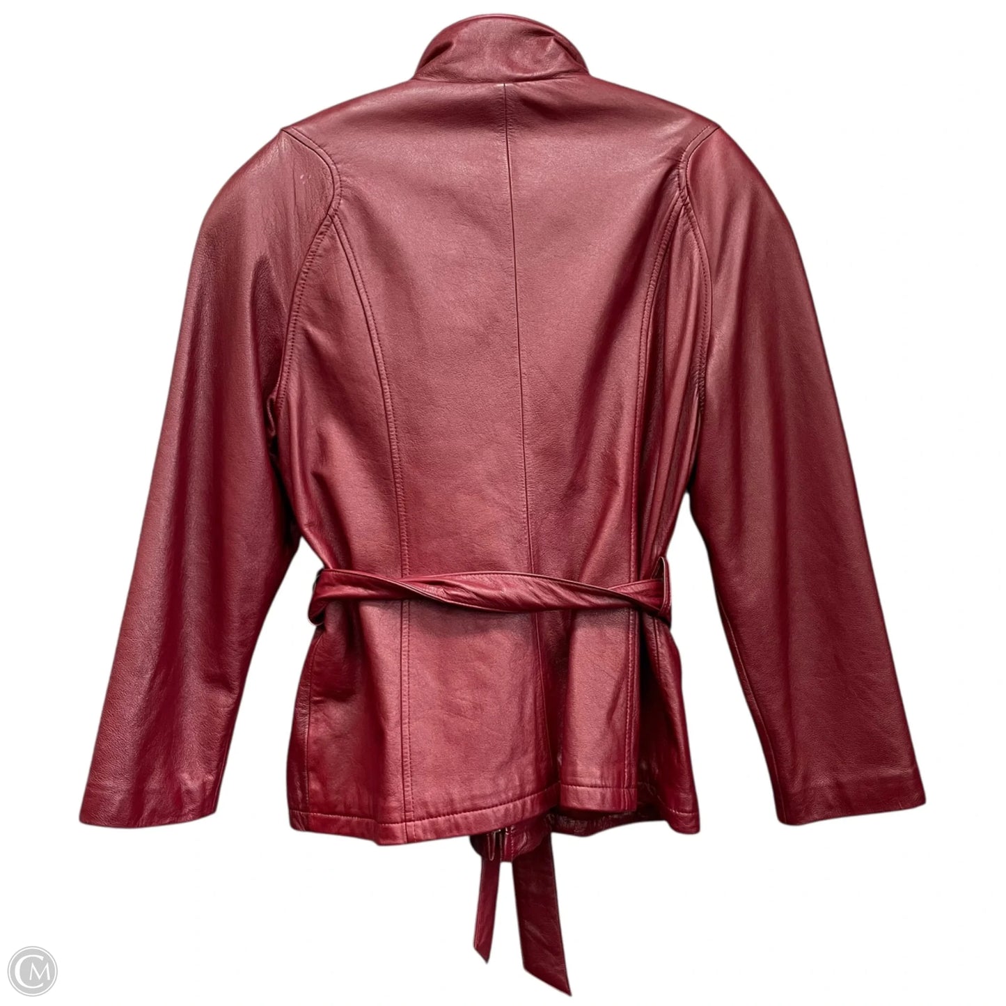 Jacket Leather By Wilsons Leather In Red, Size: L
