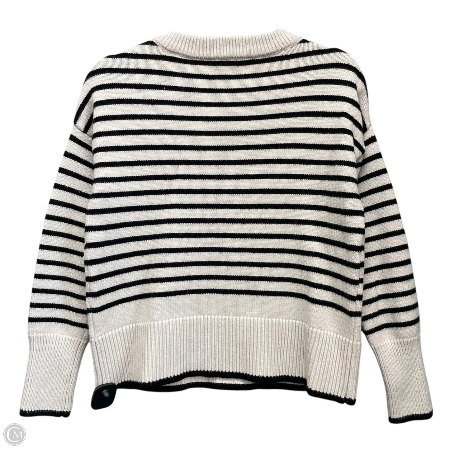Sweater By Magaschoni In Black & Cream, Size: Xs
