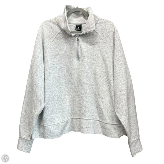 Athletic Sweatshirt Collar By Nike Apparel In Grey, Size: 1x
