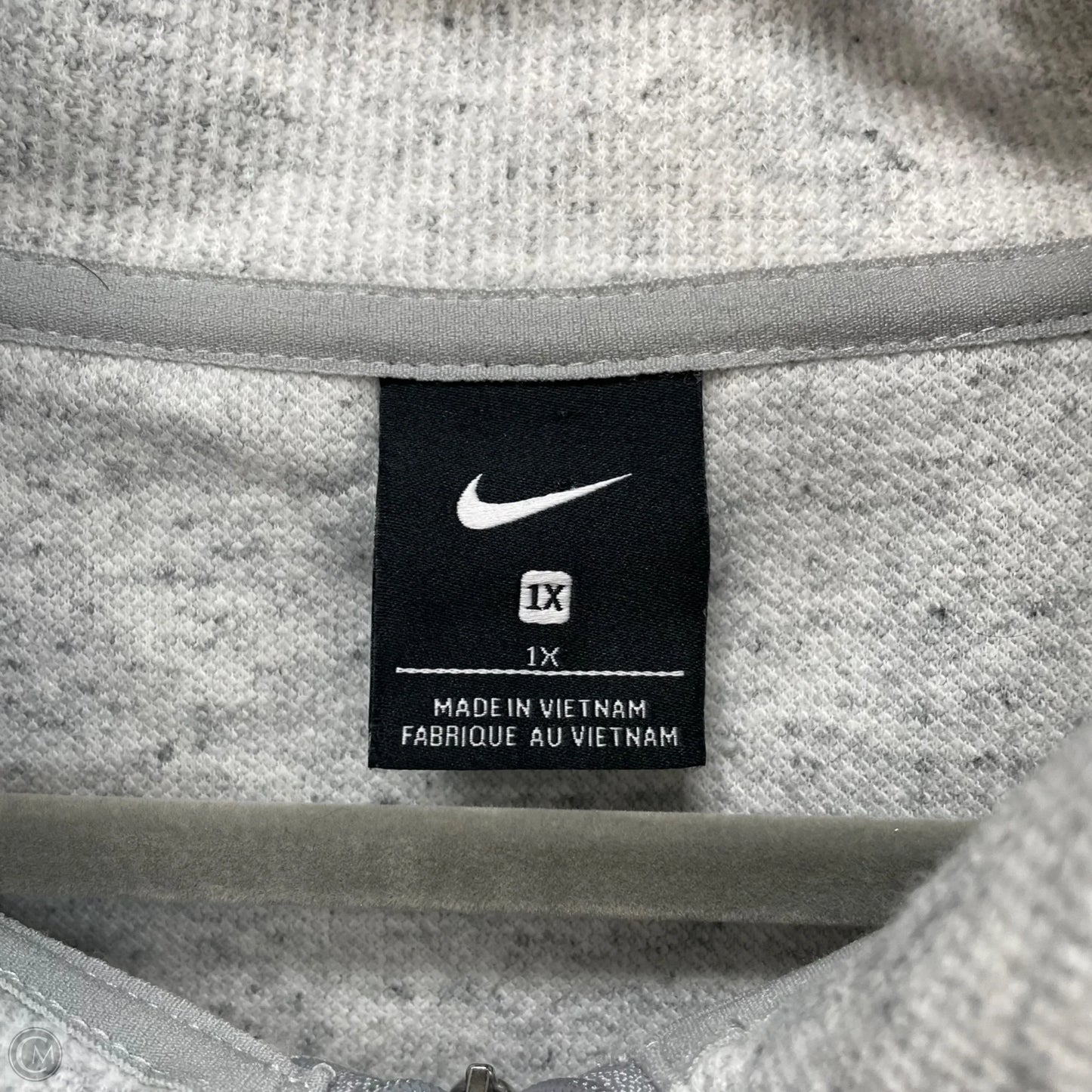 Athletic Sweatshirt Collar By Nike Apparel In Grey, Size: 1x