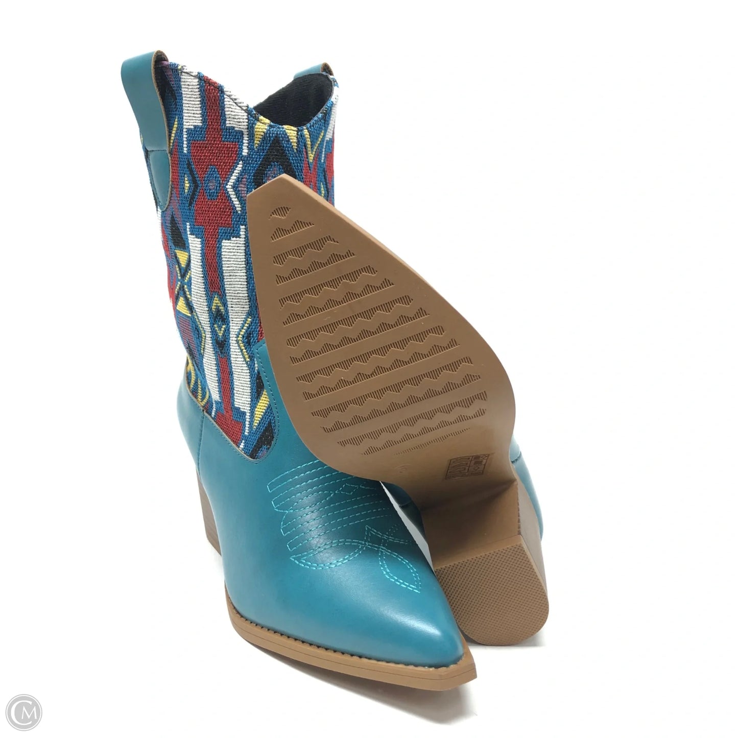 Boots Western By Clothes Mentor In Blue, Size: 6