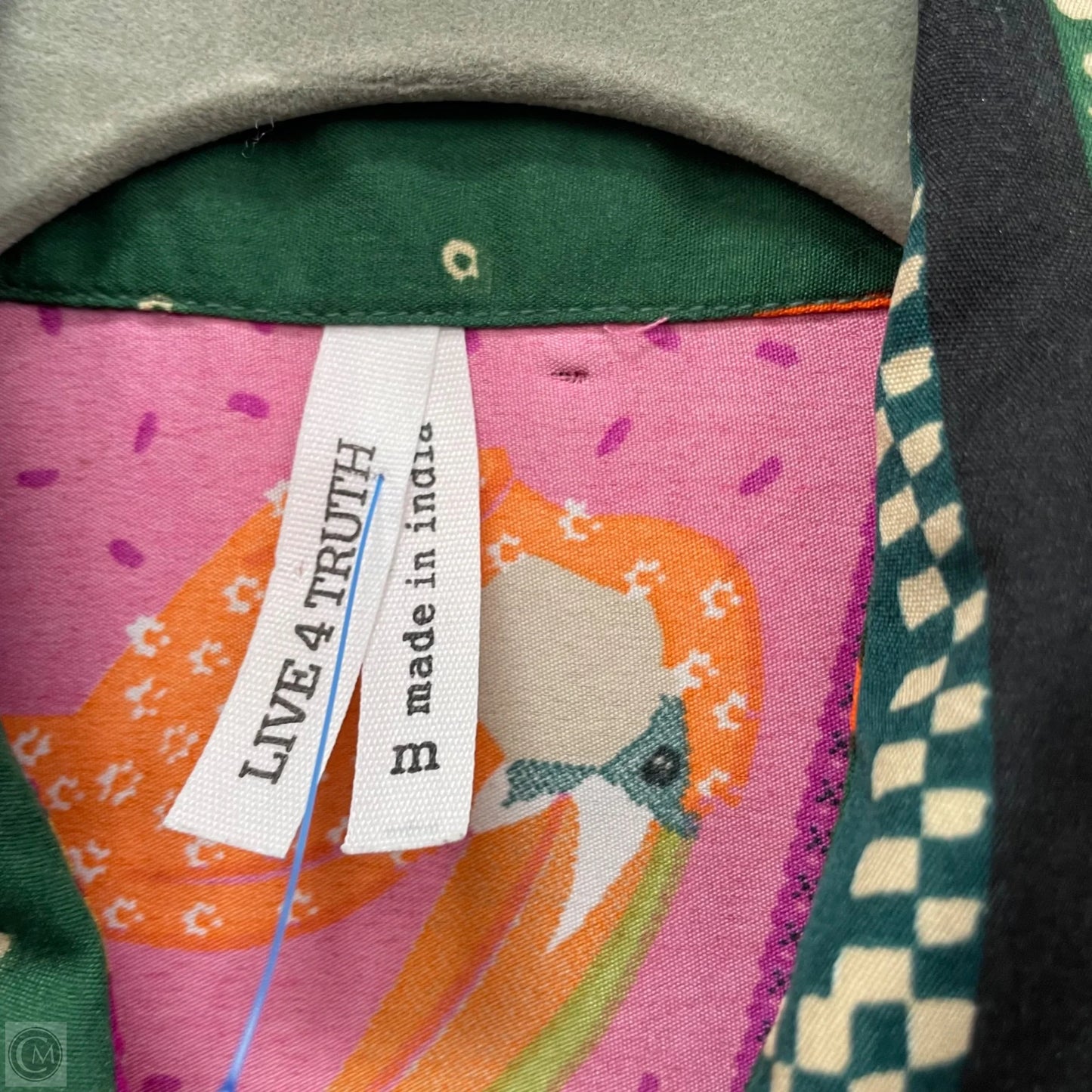 Dress Casual Midi By Live 4 Truth In Green & Pink, Size: M