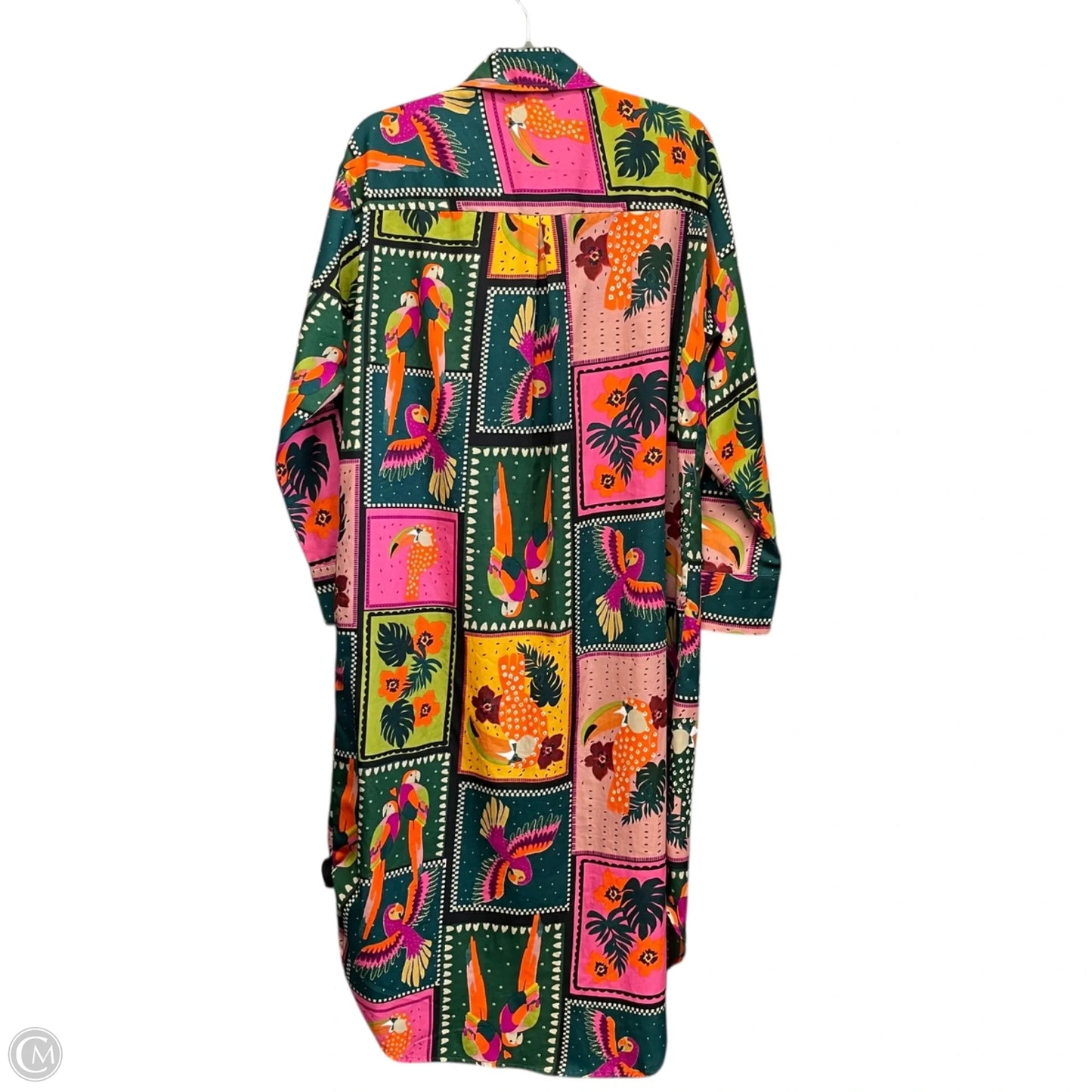 Dress Casual Midi By Live 4 Truth In Green & Pink, Size: M