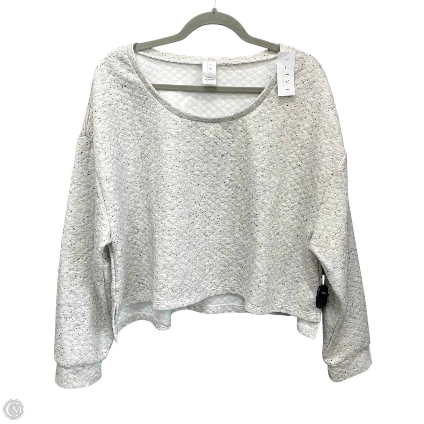 Sweater By Livi Active In Grey, Size: 1x