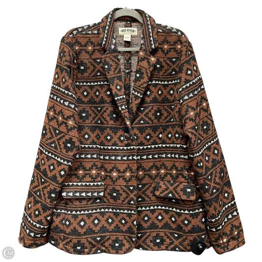 Jacket Shirt By Clothes Mentor In Black & Brown, Size: Xl