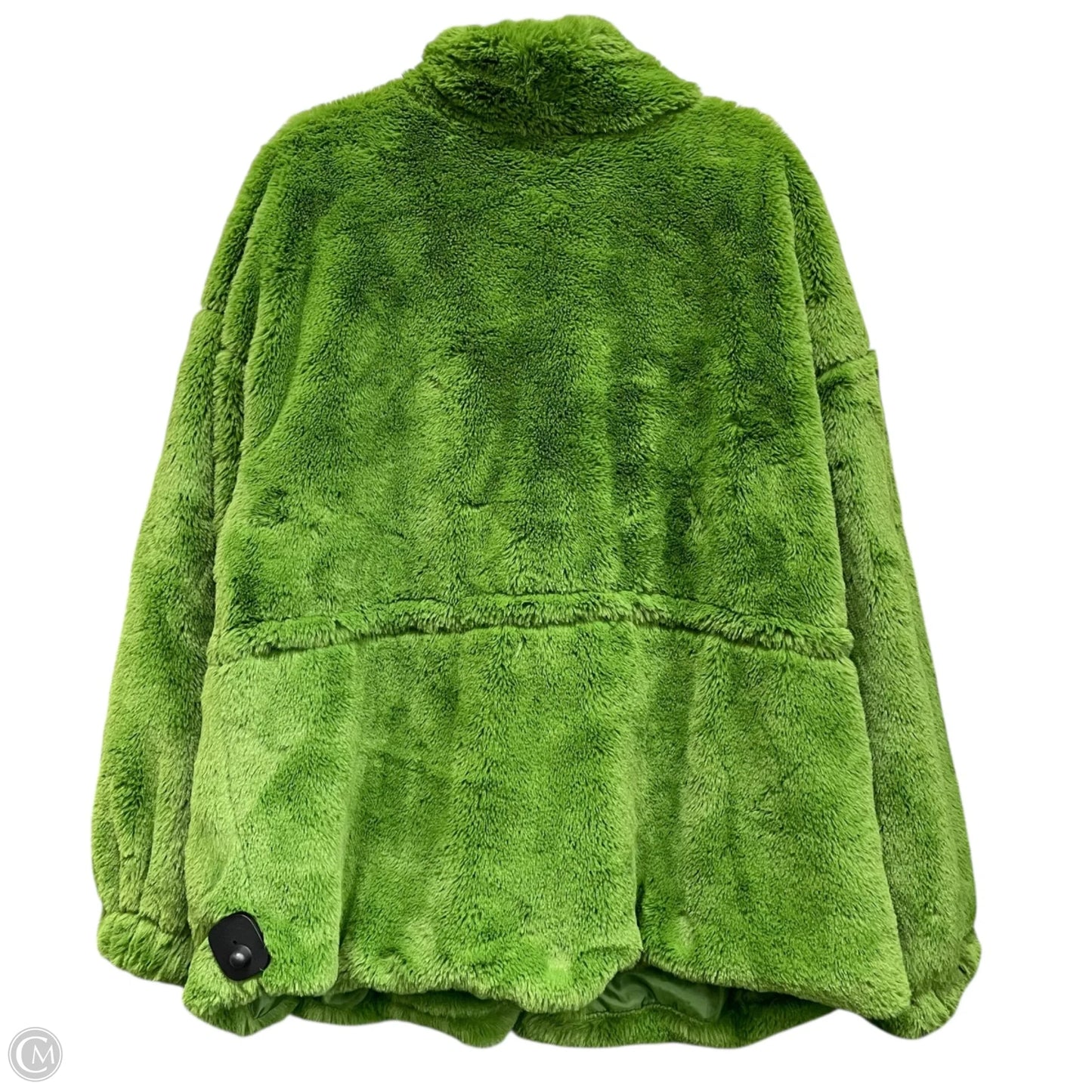 Jacket Faux Fur & Sherpa By Scoop In Green, Size: L